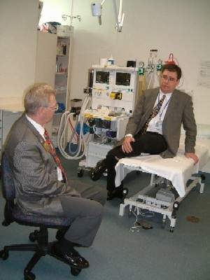 President at hospital