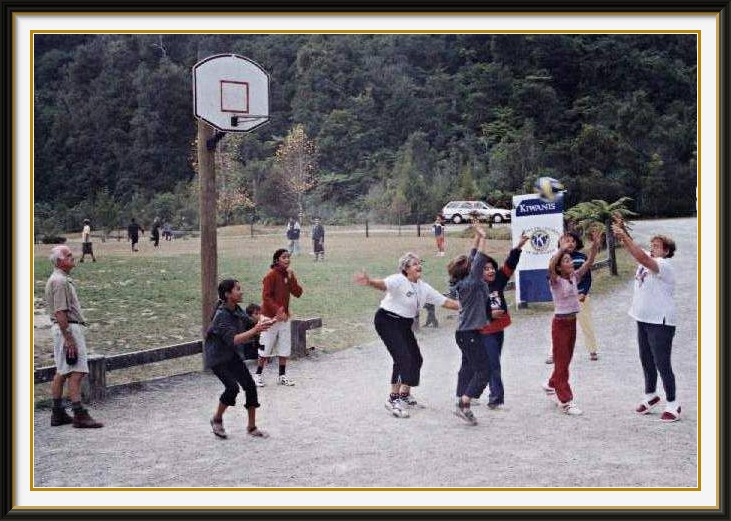 Basketball with Bette and kids
