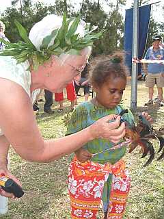 Isabella and local girl