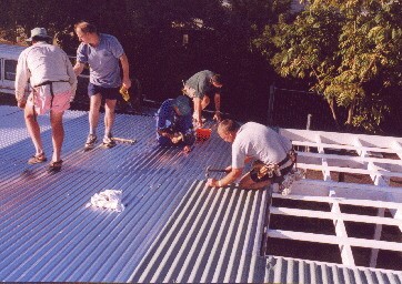 Putting on the roof